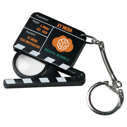 Schlüsselanhänger Lupen-Filmklappe 
