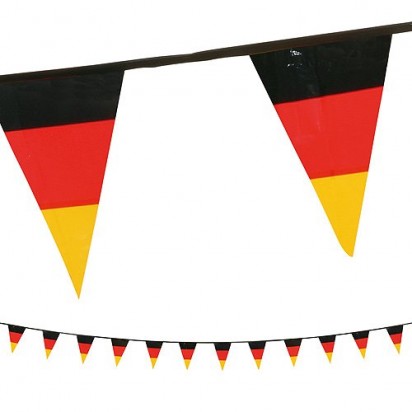 Wimpelkette Deutschland, schwarz/rot/gelb