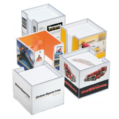 Zettelbox doppelwandig mit Papierbanderole
