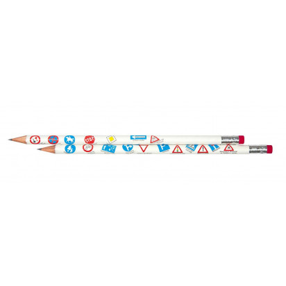 Bleistift mit Verkehrszeichen | Verkehrserziehung Grundschule