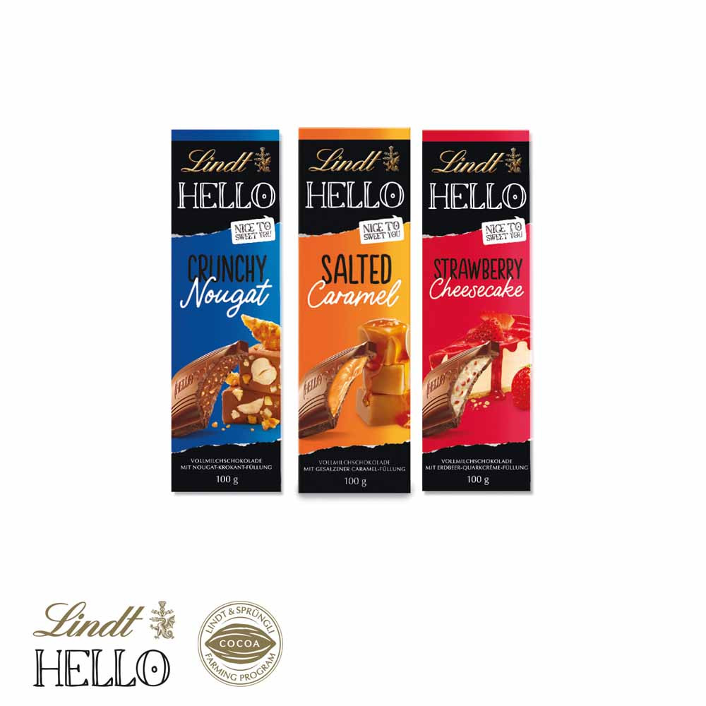 Lindt Riegel Hello Schokoladentafel Lindt HELLO