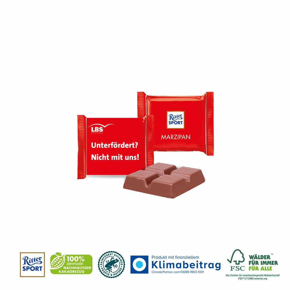 Ritter SPORT Mini mit Werbebanderole Express Ritter SPORT Mini mit Werbebanderole Express