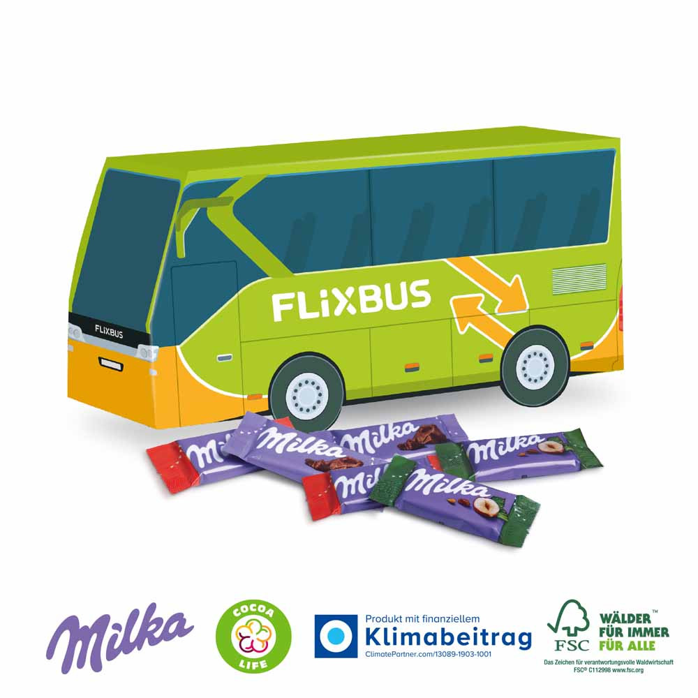 3D Präsent Bus Milka Alpenmilchschokolade