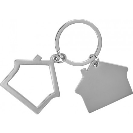 Schlüsselanhänger aus Zink-Aluminium in Hausform Amaro