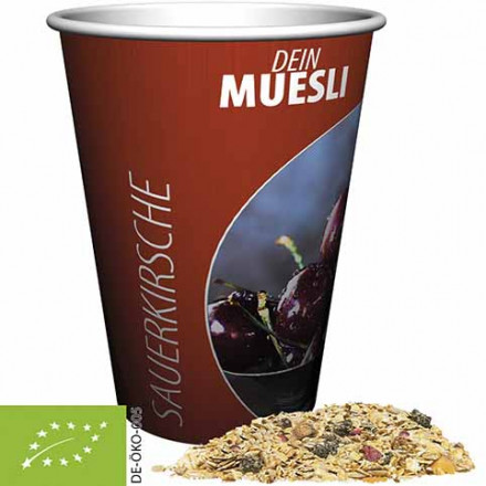 Bio Müsli Sauerkirsche, ca. 50 g, Snackbecher Maxi