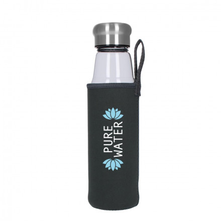 Glasflasche mit Hülle Life 0,55 l