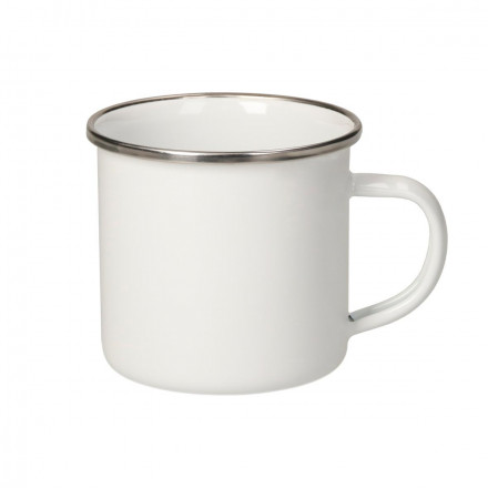 Emaille-Becher Cozy white 300 ml