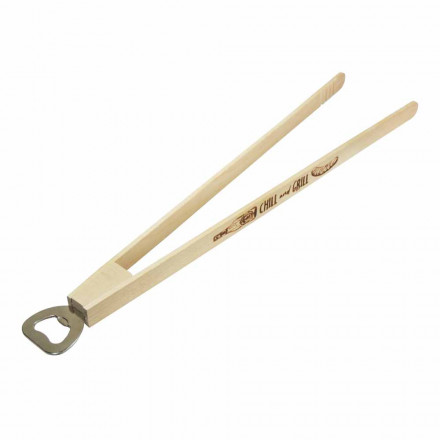 Holz-Grillzange Opener mit Kapselheber