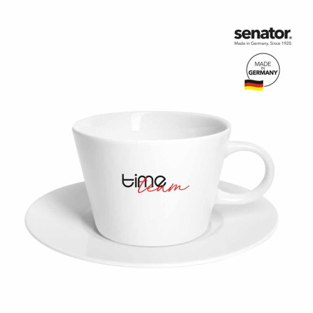 senator® Fancy Cafe Set Porzellantasse mit Untertasse | 200 ml | Made in Germany