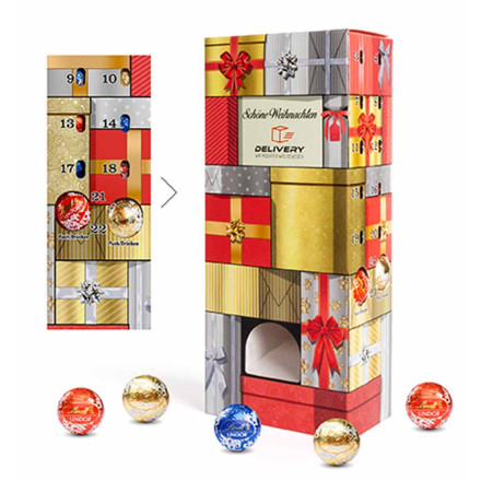 Lindt Lindor Adventsspender Turm