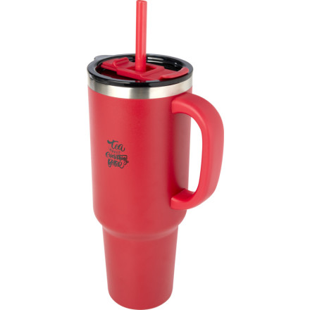 Sydney 1200 ml doppelwandiger RCS-zertifizierter Kupfer-Vakuum Isolierbecher mit Strohhalm