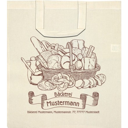 Baumwolltasche mit 2 kurzen Griffen 38x42 cm