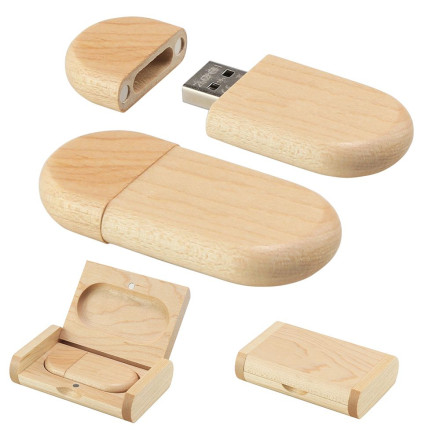 USB Stick WoodBox | Geschenkset | Ahorn | inkl. Gravur