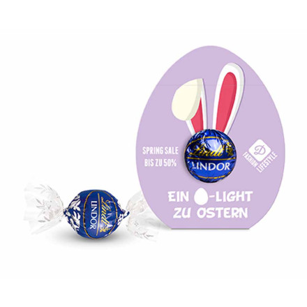Lindt Lindor Kugel in Werbekartonage "Osterei"