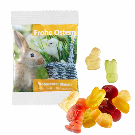 Fruchtgummi Standard 10 g im kompostierbaren Tütchen | Ostern