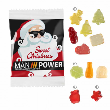 Fruchtgummi Standard 10 g im kompostierbaren Tütchen | Weihnachten