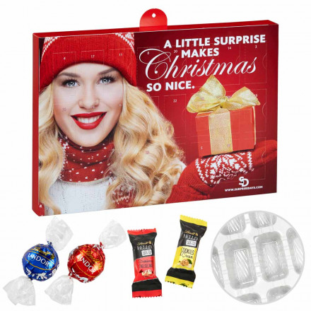 Premium Präsent-Adventskalender mit Lindt Lindor & Hello Mini Stick-Mix