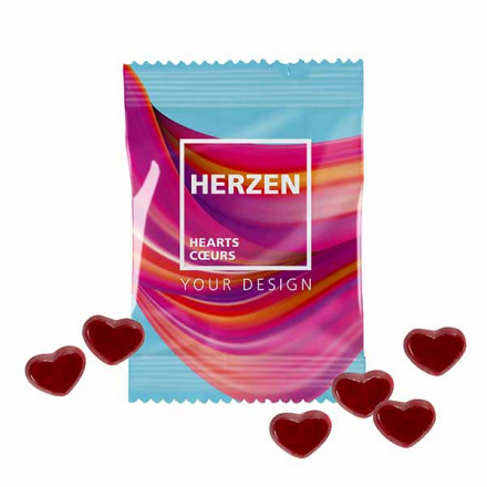 Fruchtgummi Herzen 10 g | geringe Mindestmenge 