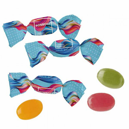 Bonbons kompostierbarer Werbewickel | geringe Mindestmenge 