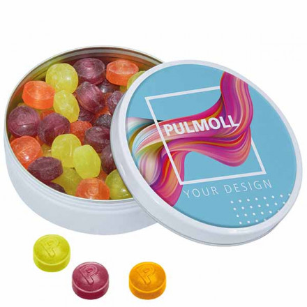 XL Taschendose mit Pulmoll Fruchtmischung | geringe Mindestmenge 