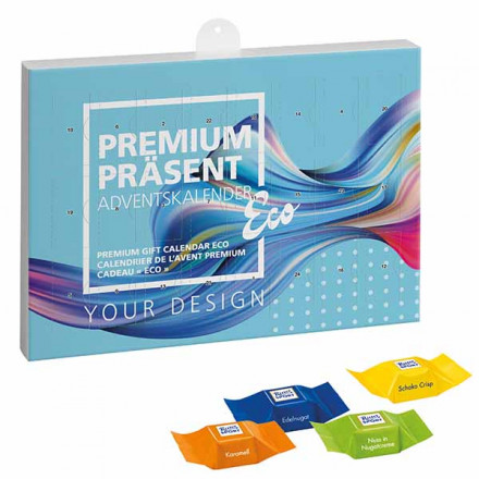 Premium Präsent Adventskalender Eco Ritter Sport Schoko Würfel | ab 25 Stk. individuell gestaltbar