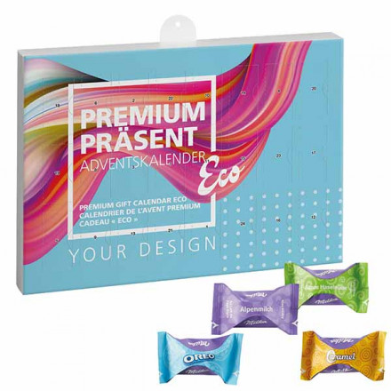 Premium Präsent-Adventskalender ECO Milka Zarte Momente  | ab 25 Stk. individuell gestaltbar