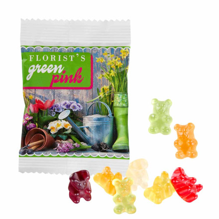 Fruchtgummi Standard 10 g, Vegan im kompostierbaren Tütchen