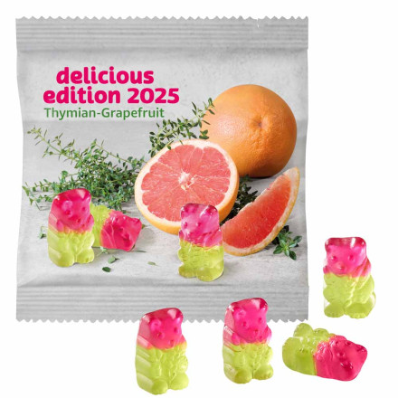 Vegane Thymian-Grapefruit Bärchen im konventionellen Tütchen