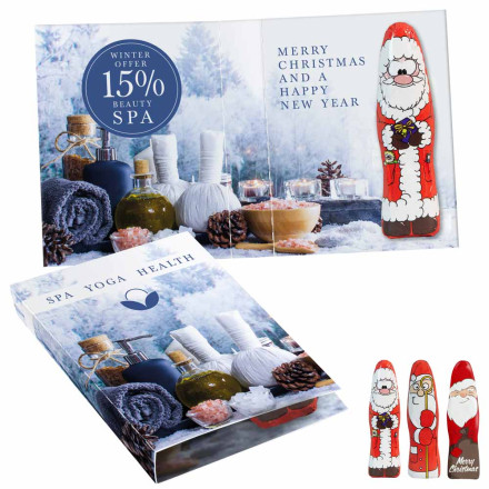 Süßes Briefchen mit Mini Schoki-Weihnachtsmännchen Standardmotive