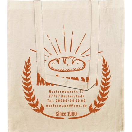 Baumwolltasche mit 2 langen Griffen 38x42 cm