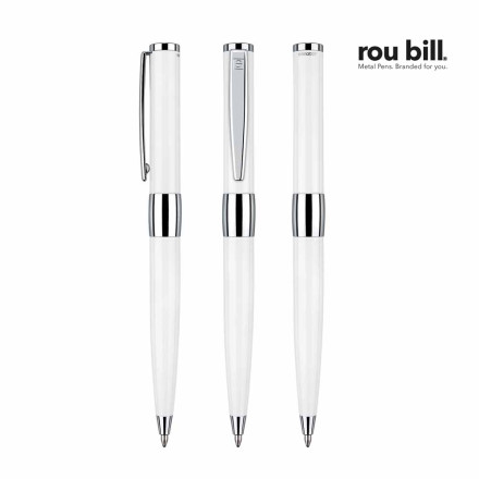 rou bill® Image White Line Drehkugelschreiber