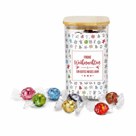 Lindor Team-Glas Frohe Weihnachten