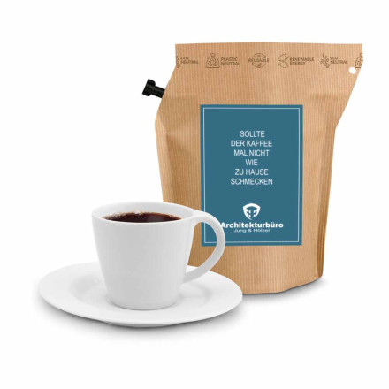 Werbe-Kaffee Honduras, wiederverwendbarer Brühbeutel | ind. Etikett