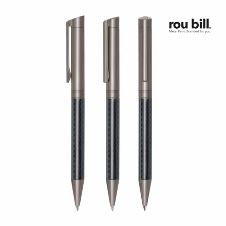 rou bill® Carbon Line Black Drehkugelschreiber