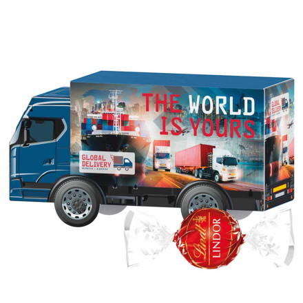 3D-Präsent LKW Lindt LINDOR Milchkugeln