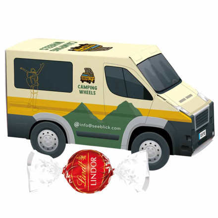3D-Präsent Transporter Lindt LINDOR Milchkugeln