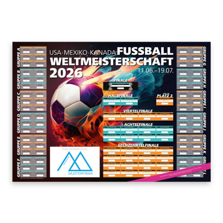 WM-Planer 2026 gefalzt auf A4 | inkl. 4c. Werbeeindruck
