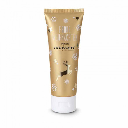 Pflegetube Frohe Weihnachten - 75 ml Hand- & Nagelcreme Aloe Vera Sensitiv