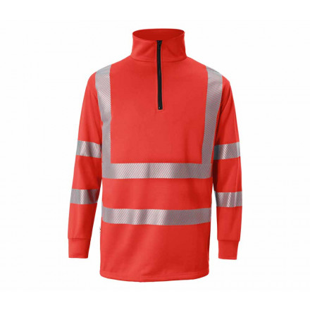 Kübler Reflectiq Zip-Sweatshirt | EN ISO 20471 Klasse 2