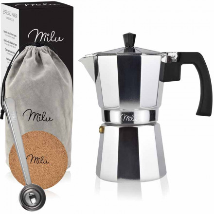 Milu Espressokocher-Set Aluminium Classic  | Premium-Qualität