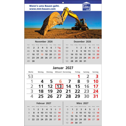 5 Monats-Wandkalender Smart Five | 1-sprachig deutsch