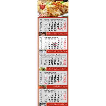 5 Block-Wandkalender Premium 5 | 4-sprachig