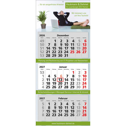 3 Block-Wandkalender Classic 3 | 1-sprachig deutsch