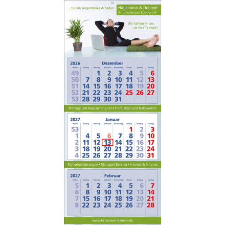 3 Block-Wandkalender Classic 3 | 1-sprachig deutsch