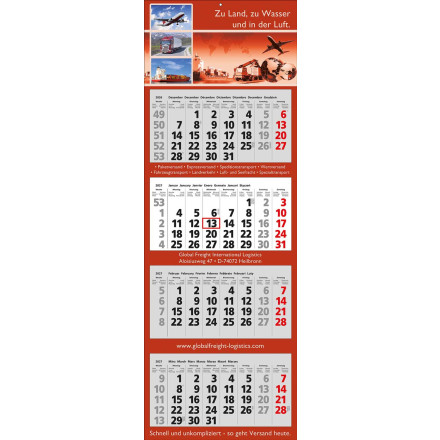 4 Block-Wandkalender Classic 4 | 7-sprachig