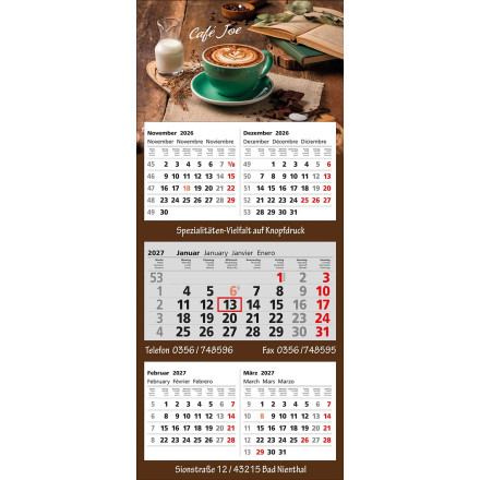 3 Block-Wandkalender Combi 5 | 5 Monate auf einen Blick