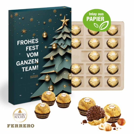 Wand-Adventskalender Ferrero Rocher, Inlay aus Papier