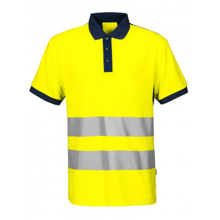 Pique Polo mit 3 Knöpfen EN ISO 20471 KLASSE 2