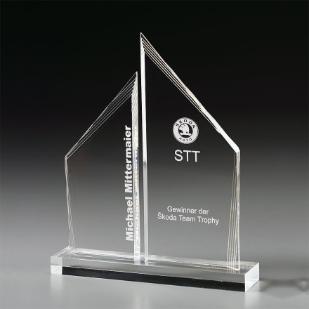 Acrylglas Trophäe Pokal Double Tower | Made in Germany