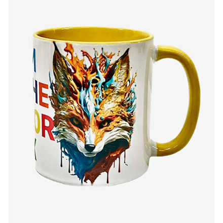 Form 794 Keramiktasse Sublimation weiss, innen und Henkel farbig | 330 ml | inkl. Sublimationsdruck 